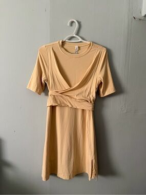 Lululemon Cotton Wrap-Front T-Shirt Dress